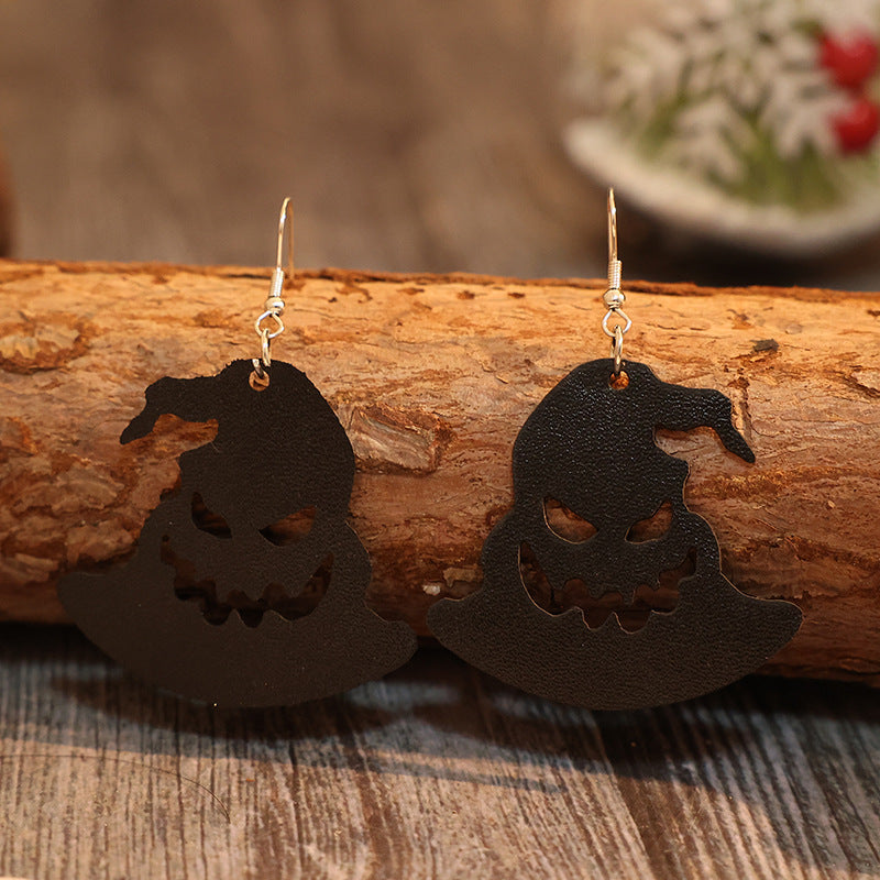 PU Leather Hat Shape Earrings - Teresa's Fashionista LLC