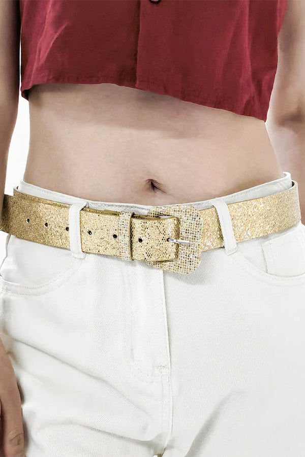 Glitter PU Leather Belt-Teresa's Fashionista LLC