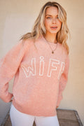 And The Why WIFEY & Heart Round Neck Sweater - Teresa's Fashionista LLC