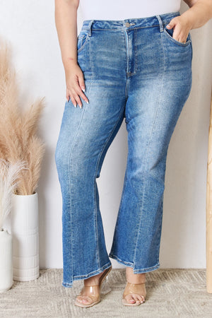 RISEN Full Size High Rise Ankle Flare Jeans - Teresa's Fashionista LLC