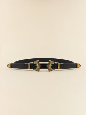 Double Buckle PU Leather Belt-Teresa's Fashionista LLC