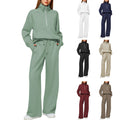 Solid Color Long-sleeved Sweater Trousers Suit Women's Suit - Teresa's Fashionista LLC