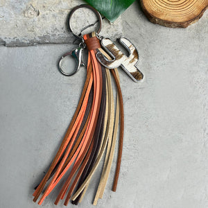 Cactus Keychain with Tassel-Teresa's Fashionista LLC