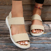 Rubber Open Toe Low Heel Sandals-Teresa's Fashionista LLC