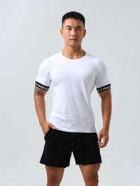 Men's Round Neck Contrast Short Sleeve T-Shirt