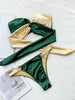 Two-Tone Ring Detail Tied Bikini Set-Teresa's Fashionista LLC