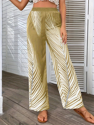 Printed Wide Leg Pants-Teresa's Fashionista LLC