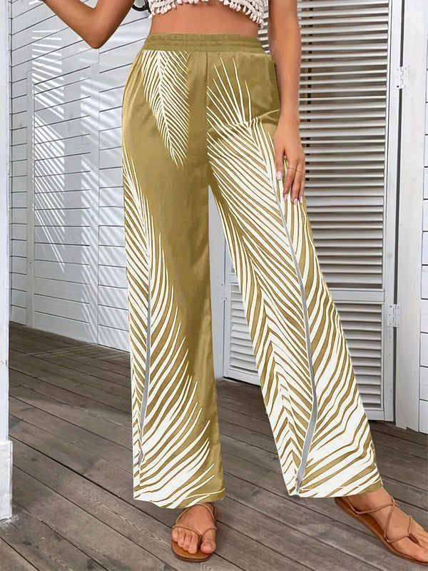 Printed Wide Leg Pants-Teresa's Fashionista LLC