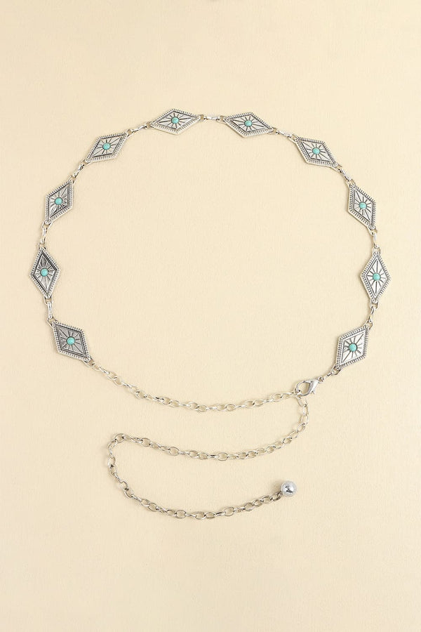 Vintage Turquoise Alloy Belt-Teresa's Fashionista LLC