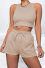 Round Neck Top and Drawstring Shorts Set-Teresa's Fashionista LLC