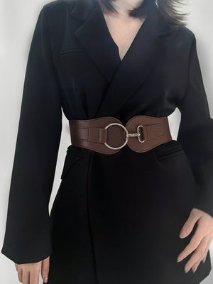 PU Elastic Wide Belt-Teresa's Fashionista LLC