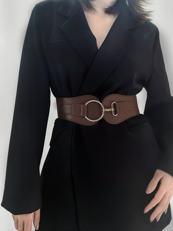 PU Elastic Wide Belt-Teresa's Fashionista LLC