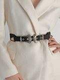 Double Buckle PU Leather Belt-Teresa's Fashionista LLC
