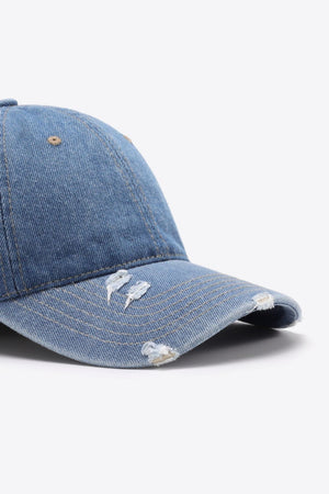 Distressed Adjustable Baseball Cap-Teresa's Fashionista LLC