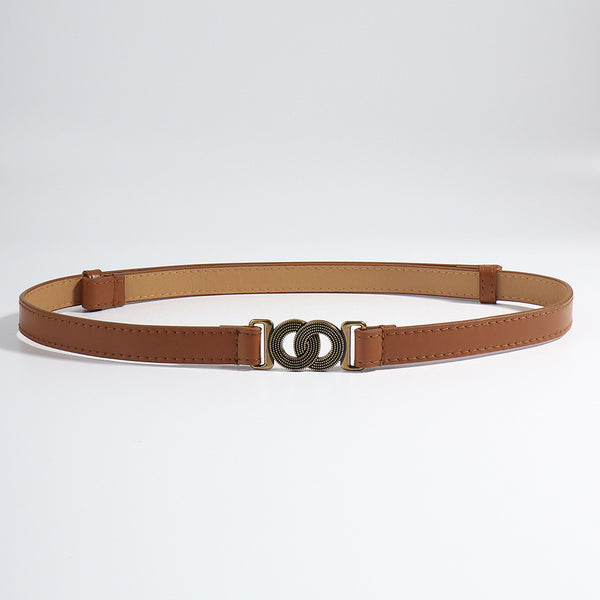 Alloy Buckle PU Belt-Teresa's Fashionista LLC