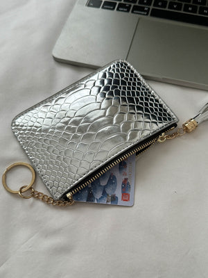 PU Leather Tassel Trim Card Case-Teresa's Fashionista LLC
