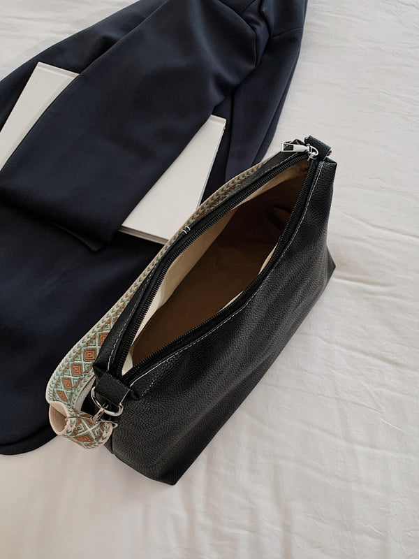 PU Leather Geometric Pattern Strap Shoulder Bag-Teresa's Fashionista LLC