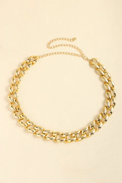 1" Width Acrylic Curb Chain Belt-Teresa's Fashionista LLC