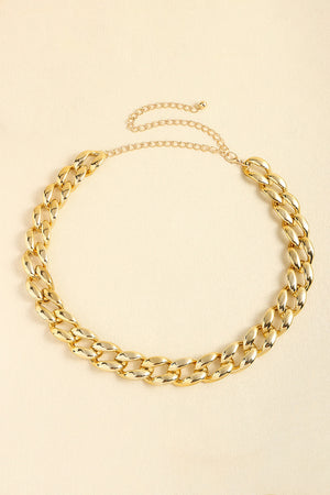 1" Width Acrylic Curb Chain Belt-Teresa's Fashionista LLC
