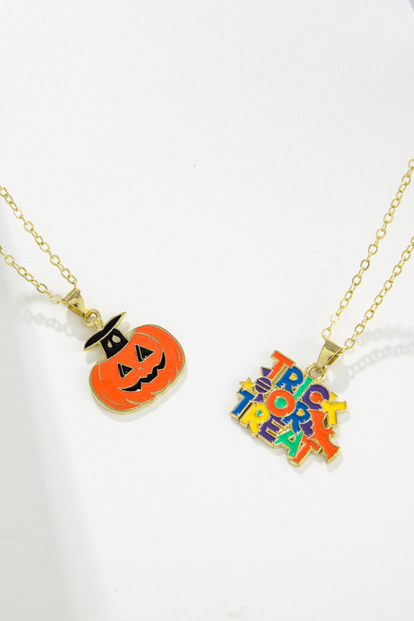 Two-Piece Halloween Theme Necklace Set - Teresa's Fashionista LLC