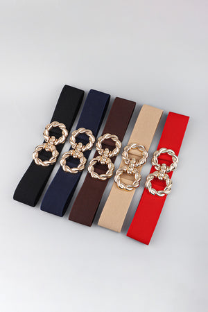 Zinc Alloy Buckle Elastic Belt-Teresa's Fashionista LLC