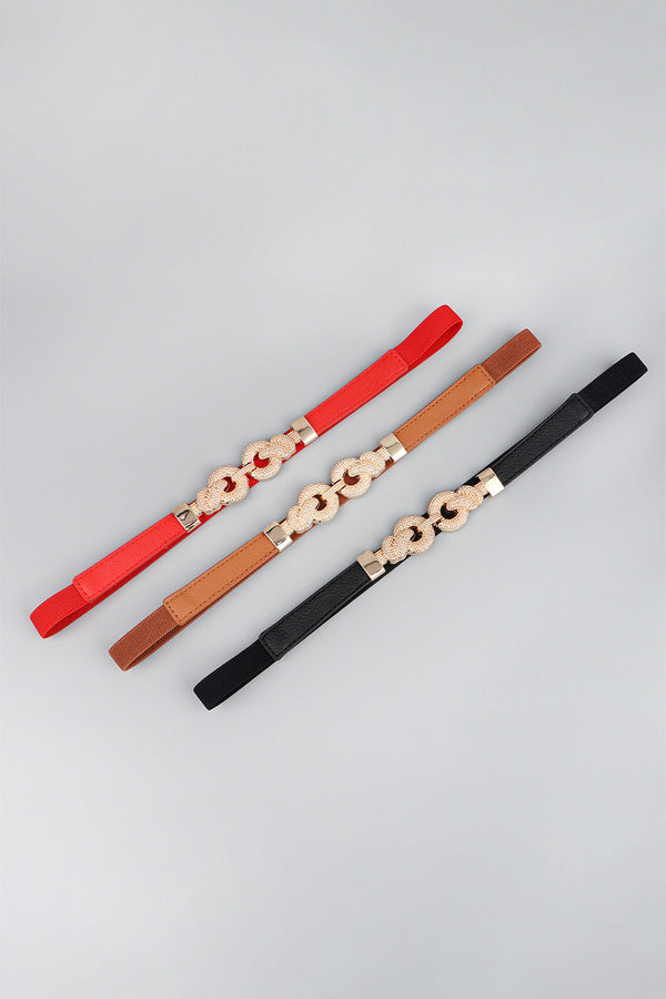 Zinc Alloy Buckle PU Leather Belt-Teresa's Fashionista LLC