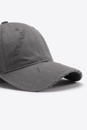 Distressed Adjustable Baseball Cap-Teresa's Fashionista LLC
