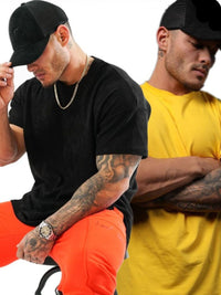 Men's Plus Size Round Neck Half Sleeve T-Shirt