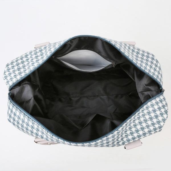 Houndstooth Canvas Travel Bag-Teresa's Fashionista LLC