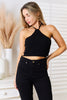 Basic Bae Halter Neck Ribbed Cropped Knit Top-Teresa's Fashionista LLC