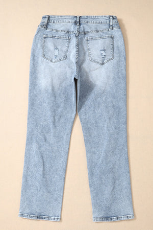Distressed High Waist Jeans-Teresa's Fashionista LLC