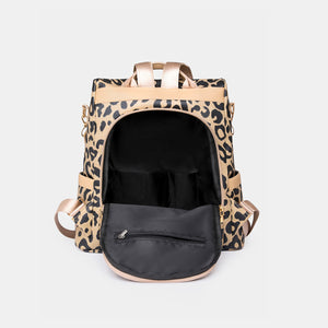 Leopard PU Leather Backpack Bag-Teresa's Fashionista LLC