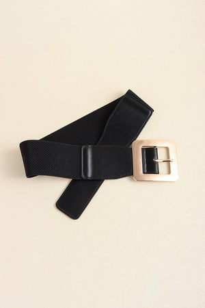 Alloy Buckle PU Leather Belt-Teresa's Fashionista LLC