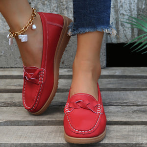 Weave Wedge Heeled Loafers-Teresa's Fashionista LLC