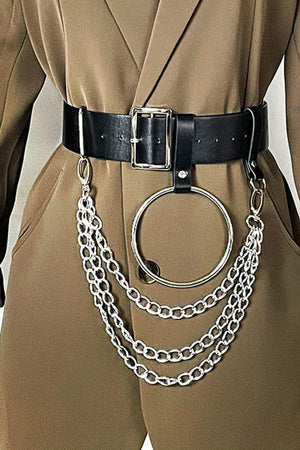 PU Belt with Chain-Teresa's Fashionista LLC