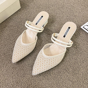 Point Toe Block Heel Sandals-Teresa's Fashionista LLC