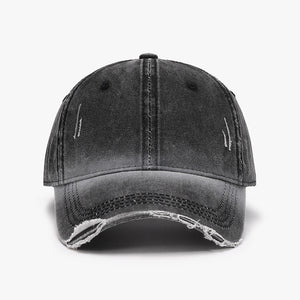 Distressed Washed Adjustable Baseball Cap-Teresa's Fashionista LLC