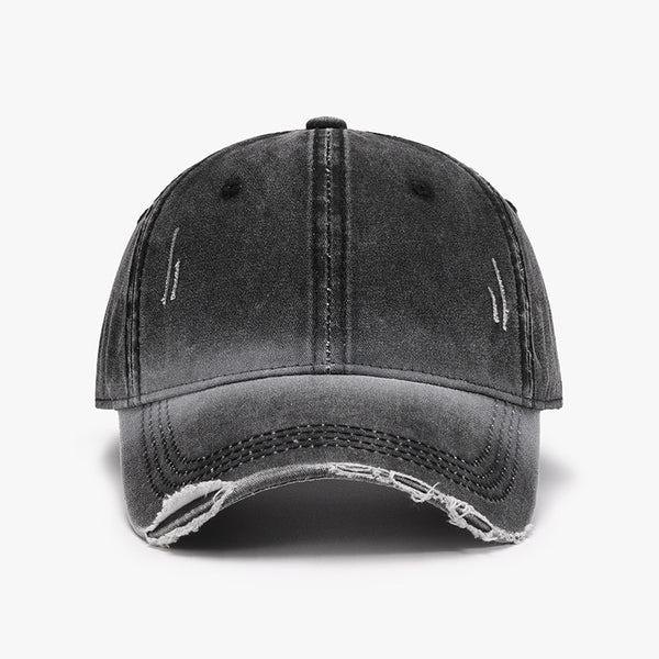 Distressed Washed Adjustable Baseball Cap-Teresa's Fashionista LLC