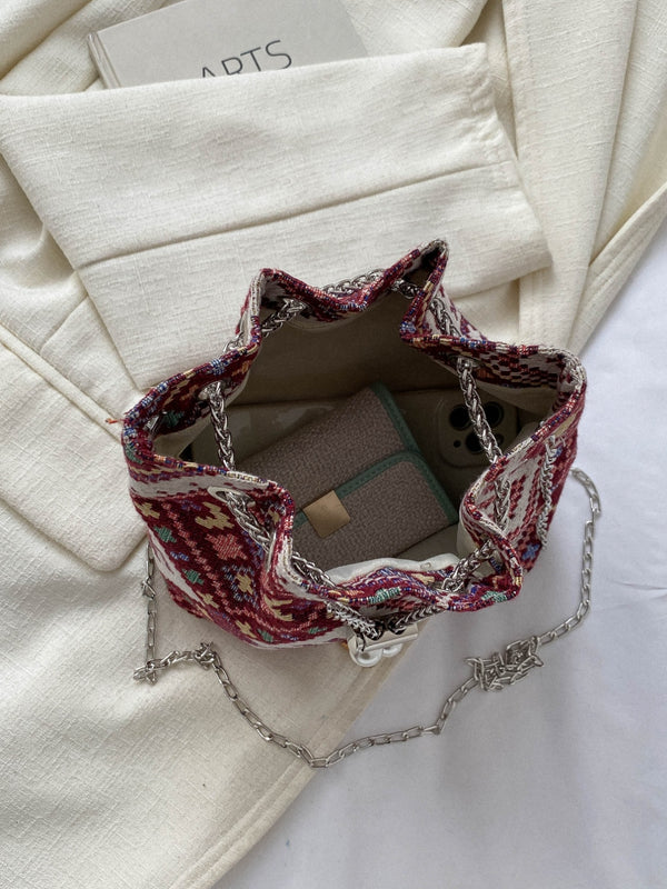 Printed Chain Bucket Bag-Teresa's Fashionista LLC