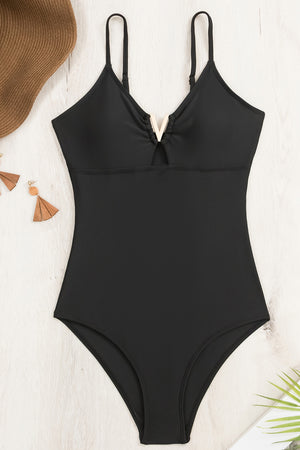 Cutout Spaghetti Strap One-Piece Swimwear-Teresa's Fashionista LLC