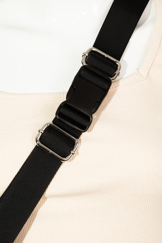 Fame Carabiner Bubble Texture Quilted Sling Bag - Teresa's Fashionista LLC