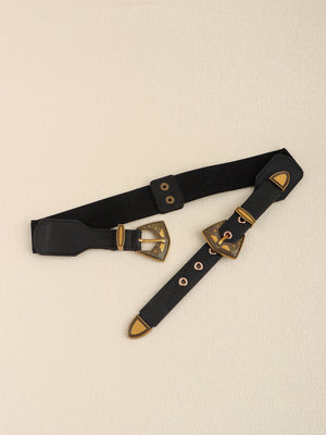 Double Buckle PU Leather Belt-Teresa's Fashionista LLC