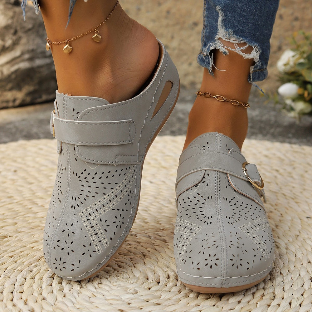 Suede Round Toe Wedge Sandals-Teresa's Fashionista LLC