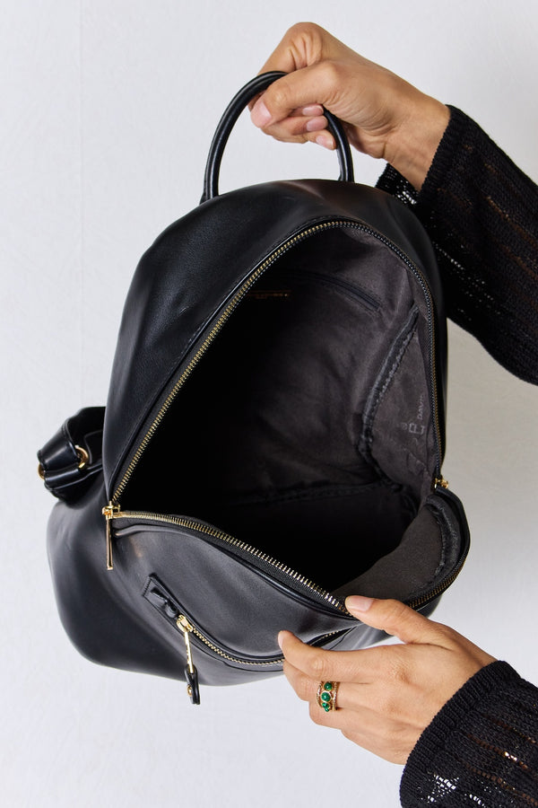 David Jones PU Leather Backpack-Teresa's Fashionista LLC