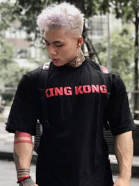 Men's Plus Size KING KONG Round Neck T-Shirt