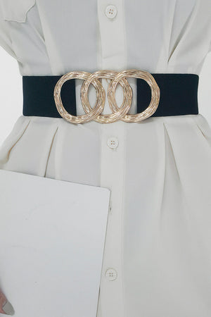 Zinc Alloy Buckle Elastic Wide Belt-Teresa's Fashionista LLC