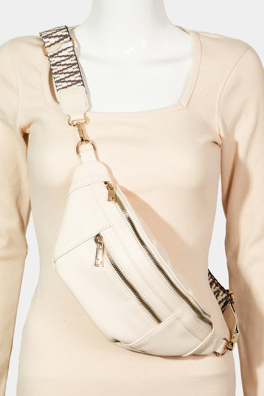 Fame PU Leather Crossbody Bag with Removable Strap - Teresa's Fashionista LLC