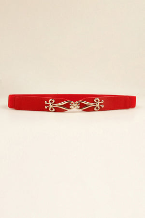 Alloy Buckle Elastic Belt-Teresa's Fashionista LLC
