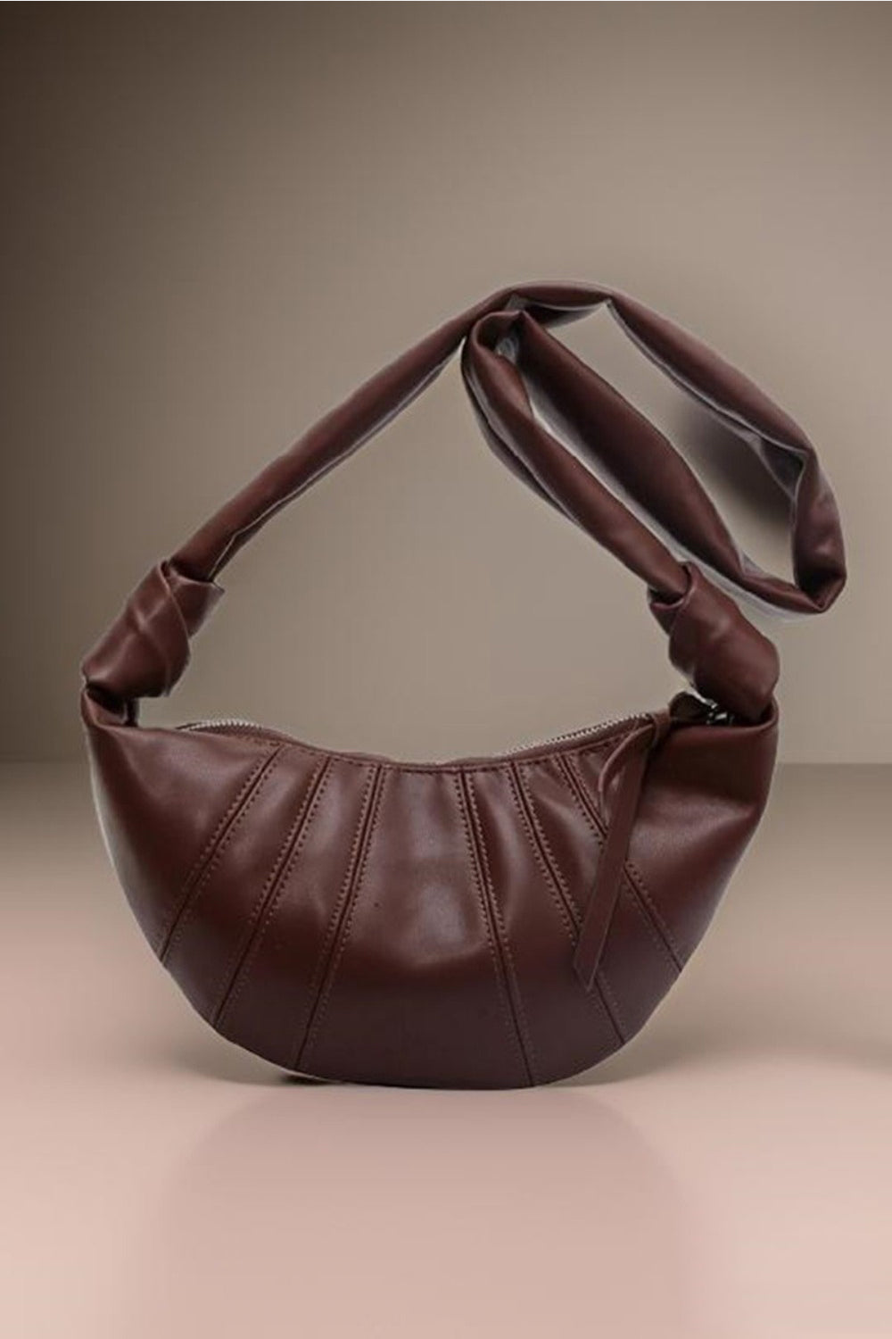 Zenana Vegan Leather Croissant Crossbody Bag-Teresa&#39;s Fashionista LLC