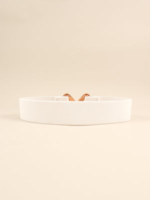 Geometric Buckle Elastic Wide Belt-Teresa's Fashionista LLC